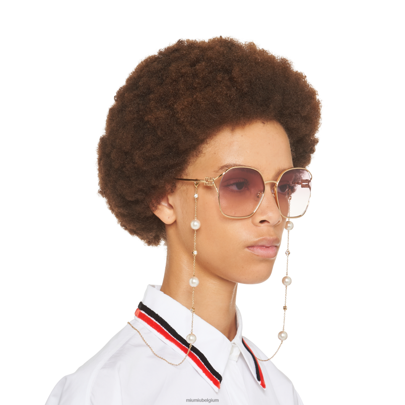 Miu Miu goudbrillen ketting N8F6L1276 accessoires