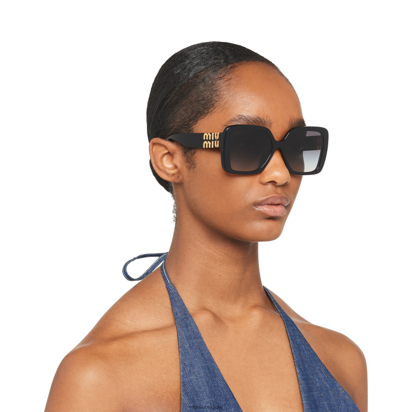 Miu Miu gradiënt rokerige grijze lenzenglimp zonnebril N8F6L1283 accessoires