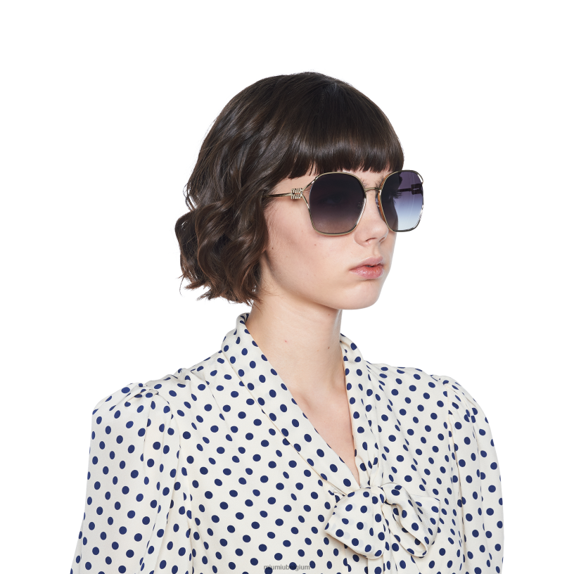 Miu Miu gradiënt rokerige grijze lenzenlogo zonnebril N8F6L1264 accessoires