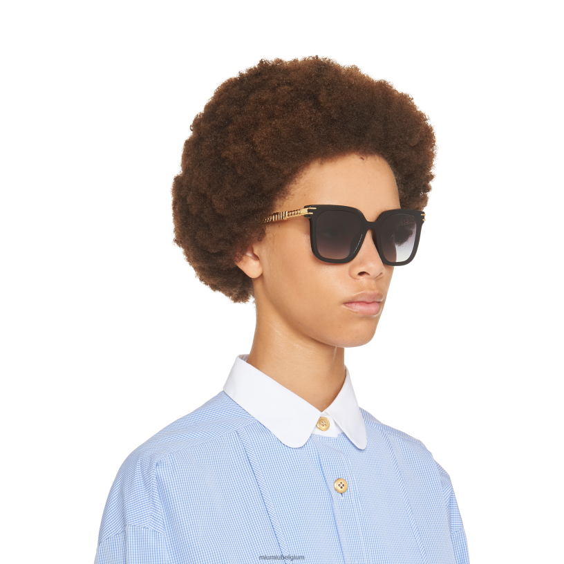 Miu Miu gradiënt rokerige grijze lenzenlogo zonnebril N8F6L1270 accessoires