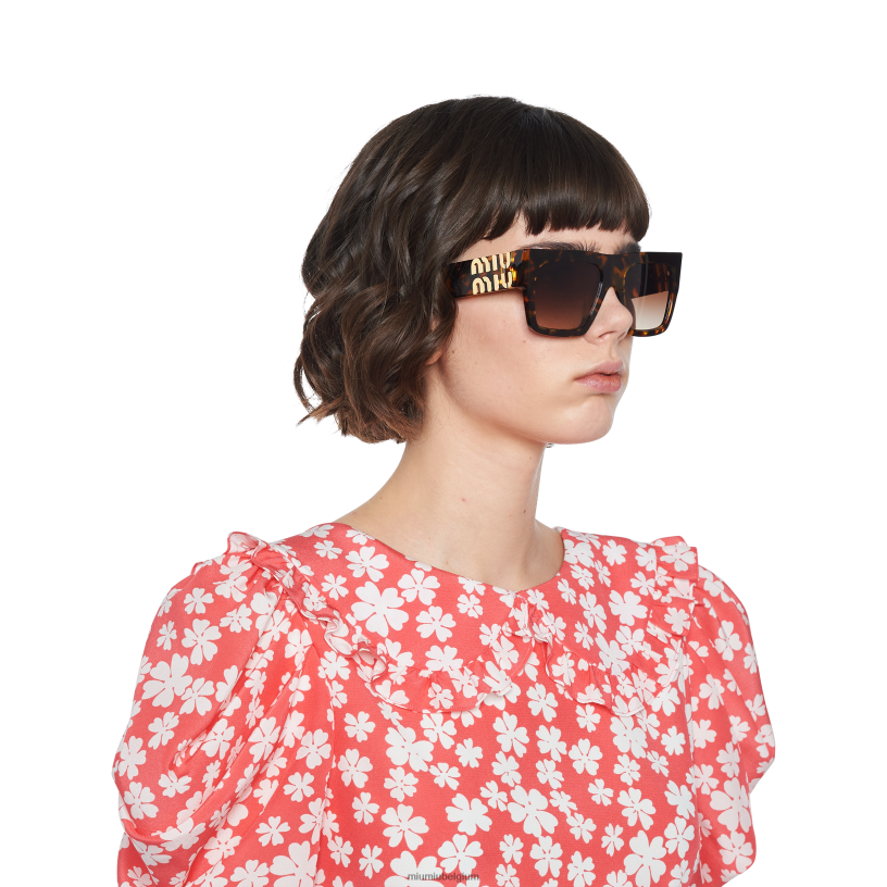 Miu Miu gradiënt sienna lenzenglimp zonnebril N8F6L1255 accessoires