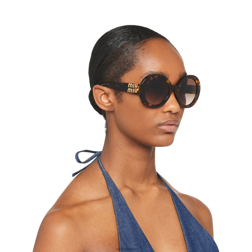 Miu Miu gradiënt sienna lenzenglimp zonnebril N8F6L1285 accessoires