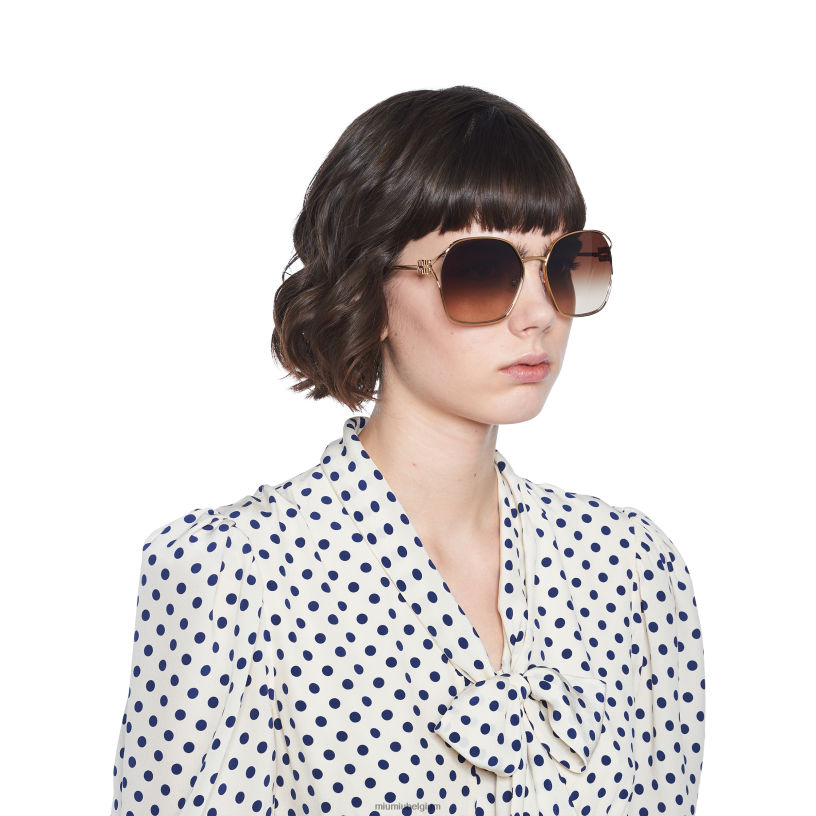 Miu Miu gradiënt sienna lenzenlogo zonnebril N8F6L1265 accessoires