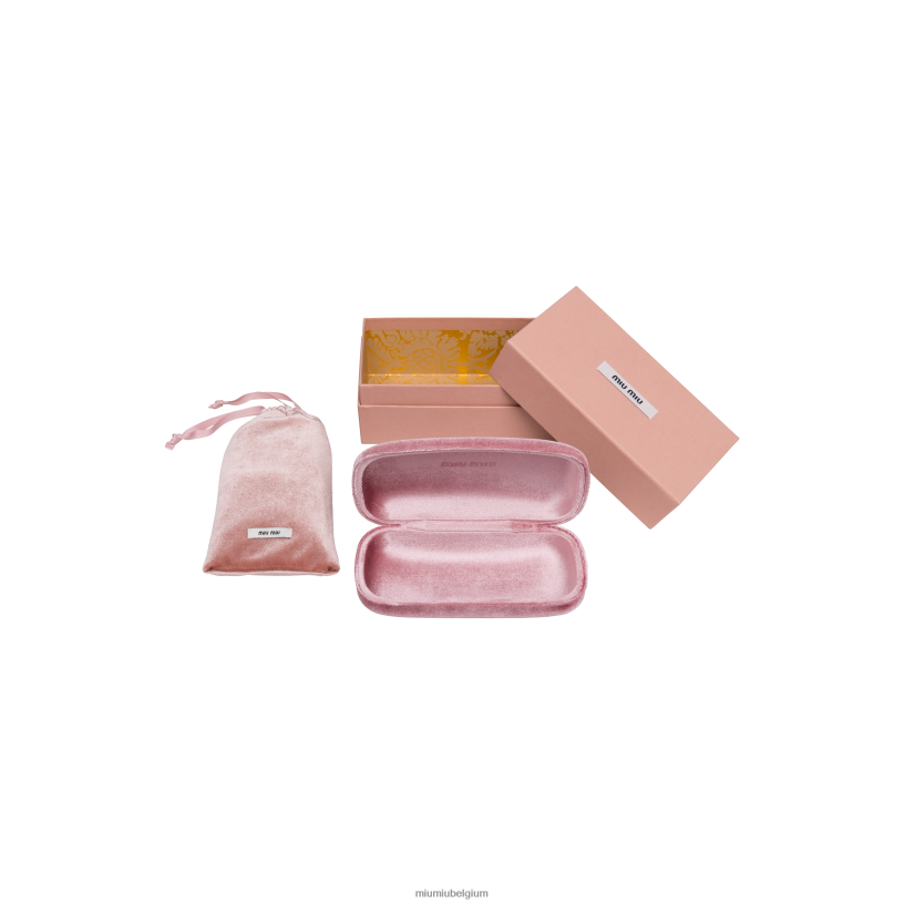 Miu Miu koffie lenzenlogo zonnebril N8F6L1268 accessoires