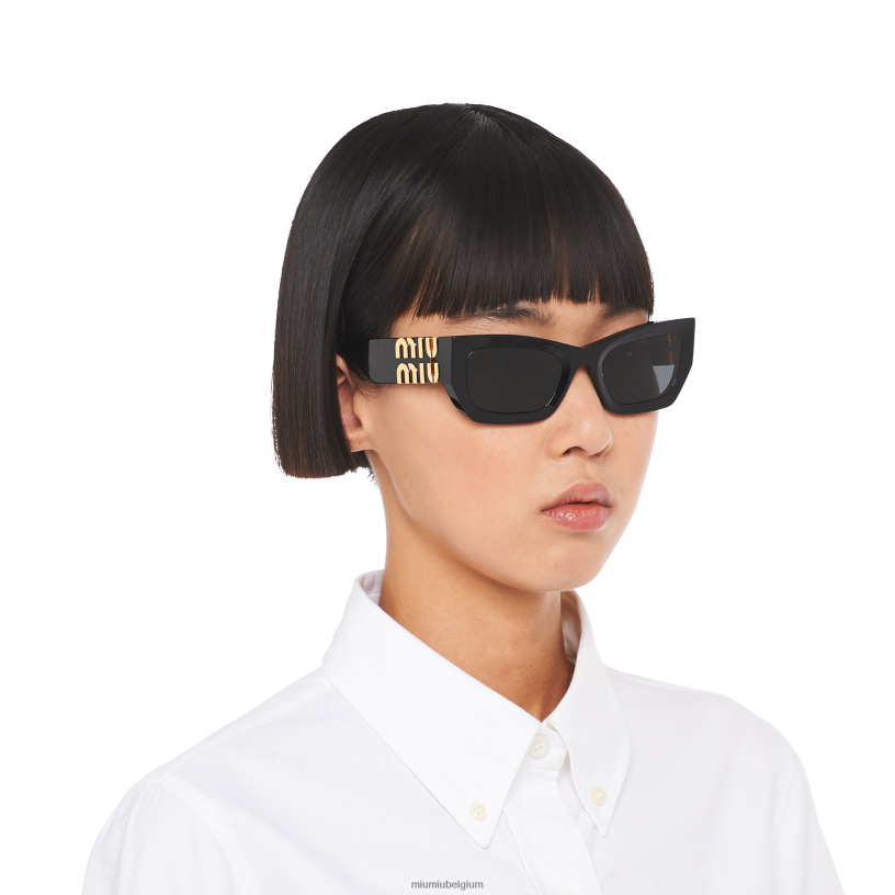 Miu Miu leigrijze lenzenglimp zonnebril N8F6L1242 accessoires