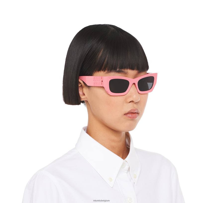 Miu Miu leigrijze lenzenglimp zonnebril N8F6L1244 accessoires