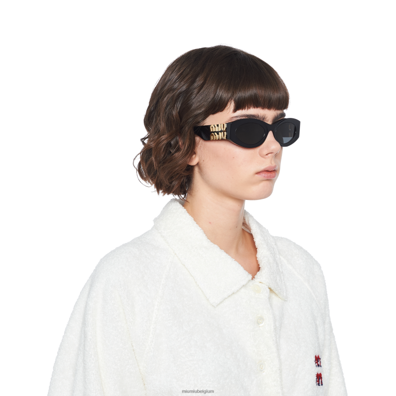 Miu Miu leigrijze lenzenglimp zonnebril N8F6L1247 accessoires