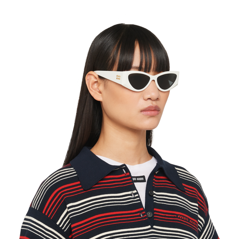 Miu Miu leigrijze lenzenlogo zonnebril N8F6L1238 accessoires