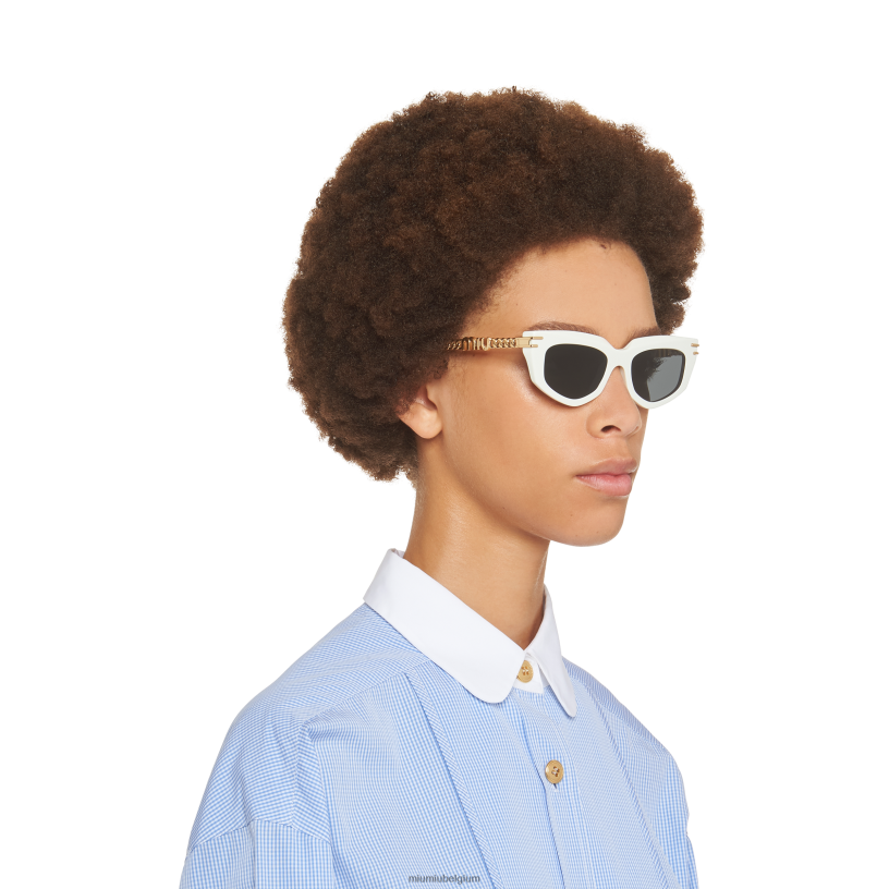 Miu Miu leigrijze lenzenlogo zonnebril N8F6L1269 accessoires