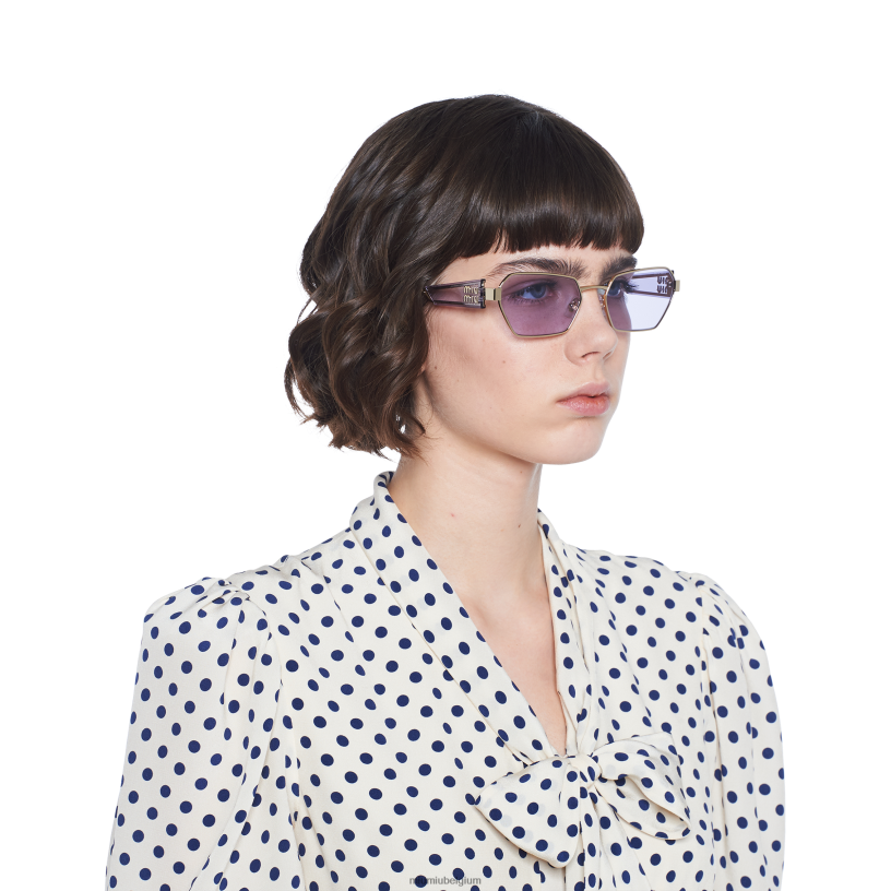 Miu Miu lila lenzenlogo zonnebril N8F6L1266 accessoires
