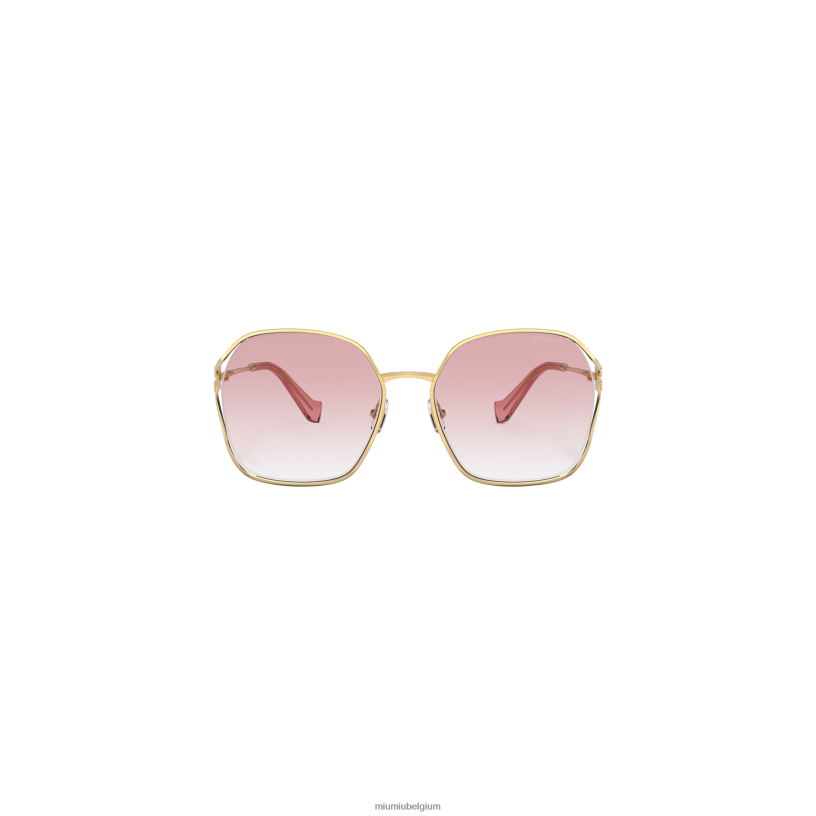 Miu Miu roze beg gearceerde lenzenlogo zonnebril N8F6L1263 accessoires