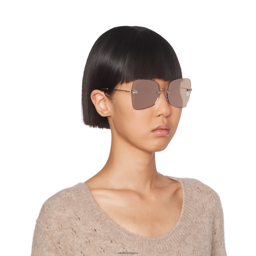 Miu Miu roze vergulde lenzenmaniere zonnebril N8F6L1274 accessoires