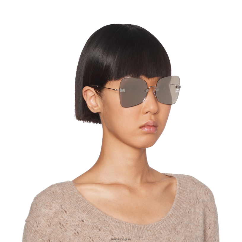 Miu Miu witgoud vergulde lenzenmaniere zonnebril N8F6L1275 accessoires