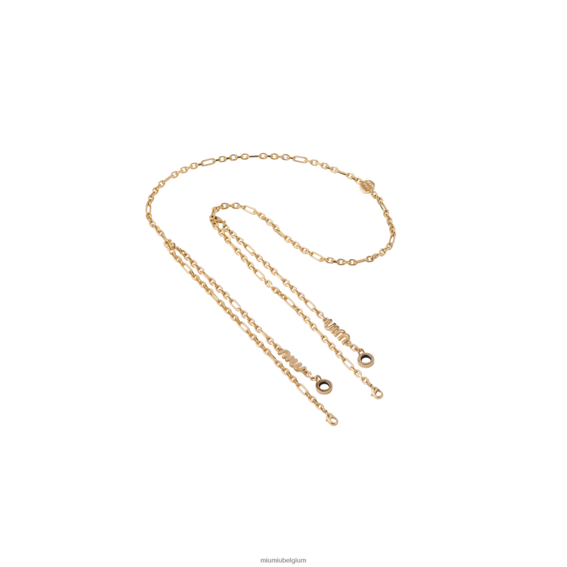 Miu Miu goudsleutelhangers N8F6L1095 accessoires
