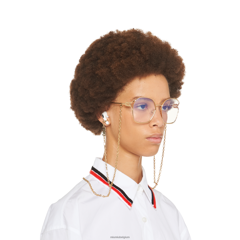 Miu Miu goudsleutelhangers N8F6L1095 accessoires