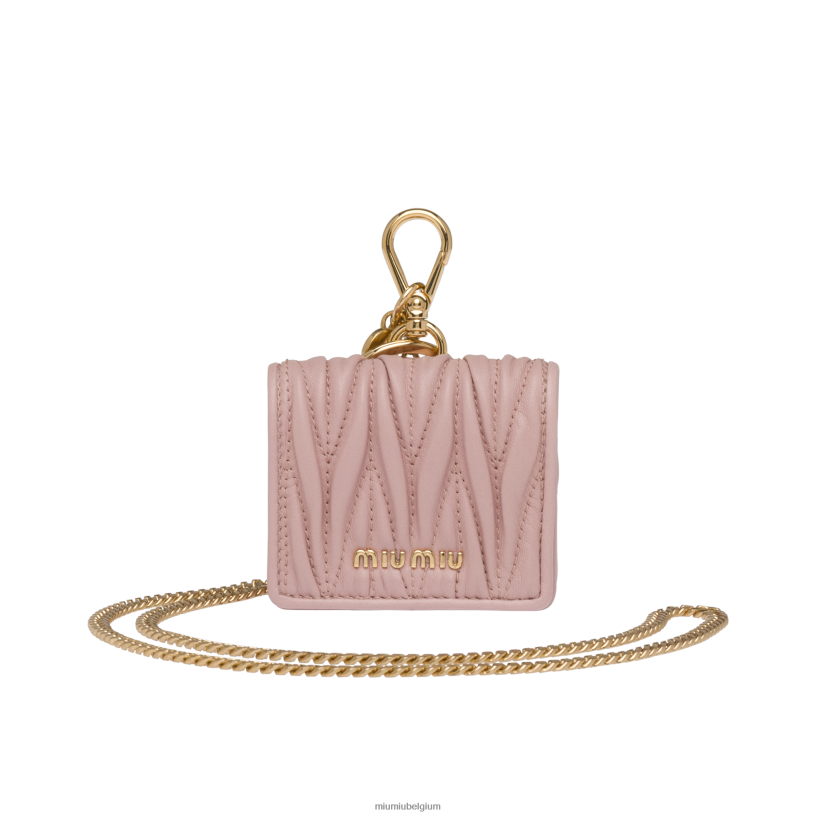Miu Miu opaalmatelasse nappa lederen airpods pro case N8F6L1096 accessoires