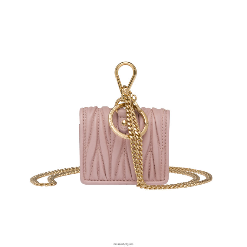 Miu Miu opaalmatelasse nappa lederen airpods pro case N8F6L1096 accessoires