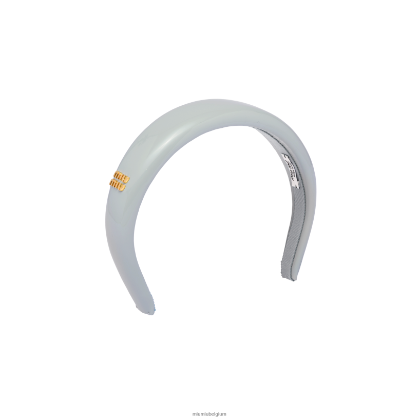 Miu Miu korenbloemhoofdband van lakleer N8F6L1140 accessoires