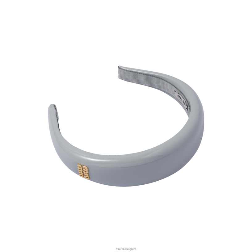 Miu Miu korenbloemhoofdband van lakleer N8F6L1140 accessoires