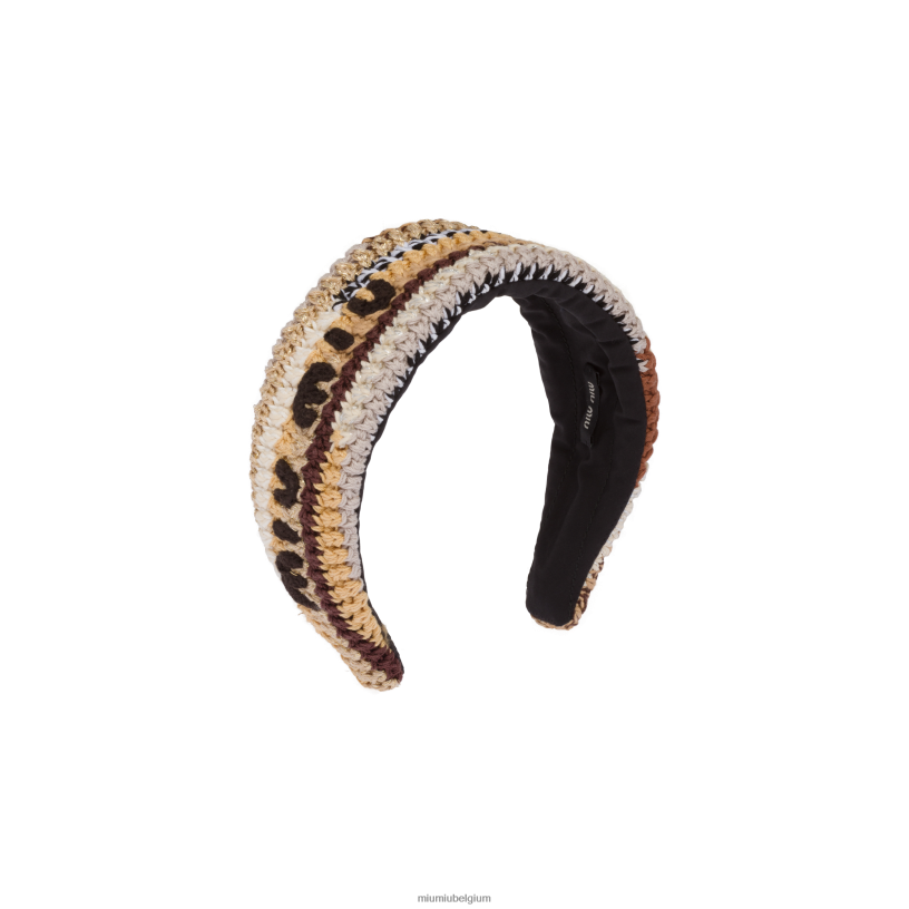 Miu Miu natuurlijkgehaakte hoofdband N8F6L1123 accessoires