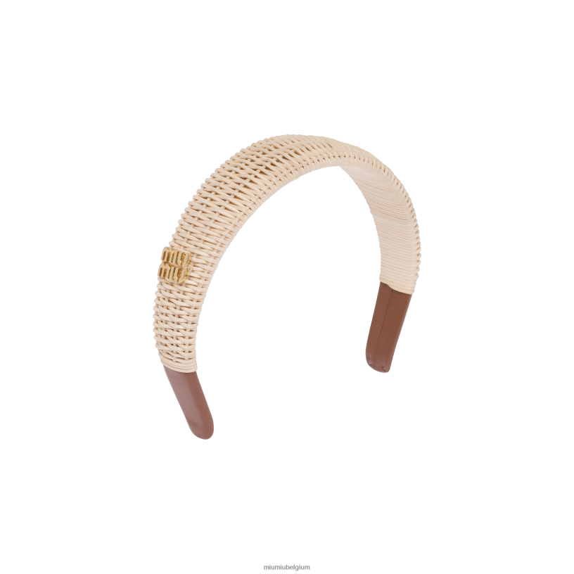 Miu Miu natuurlijkrieten hoofdband N8F6L1117 accessoires