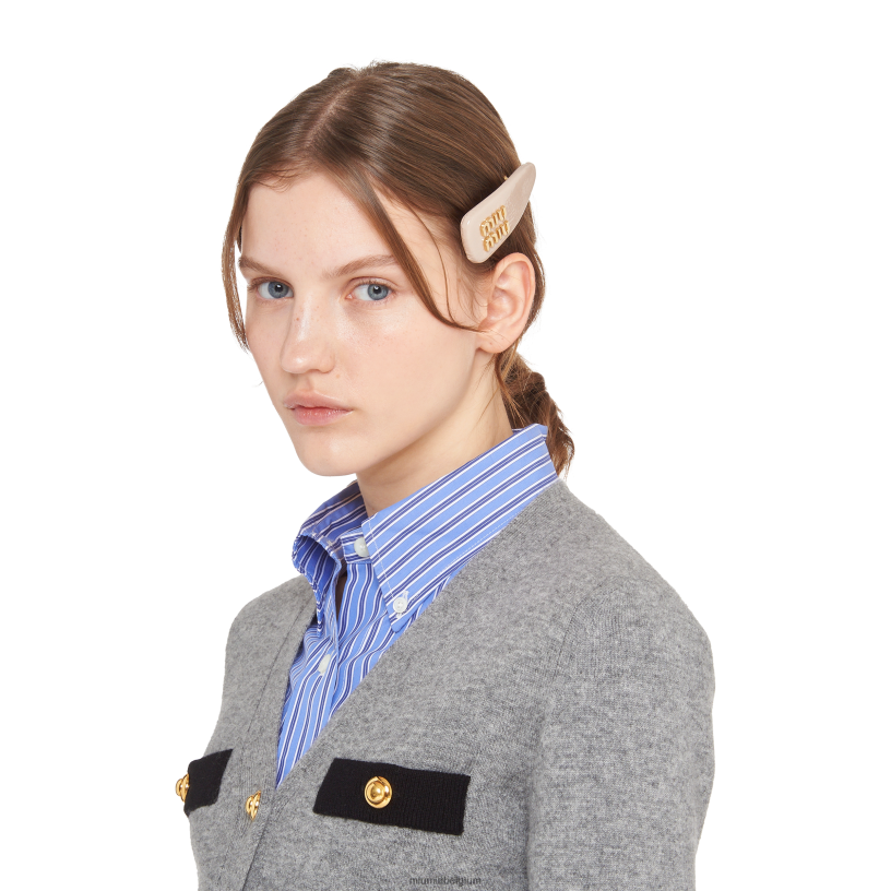 Miu Miu opaallakleren haarclip N8F6L1134 accessoires
