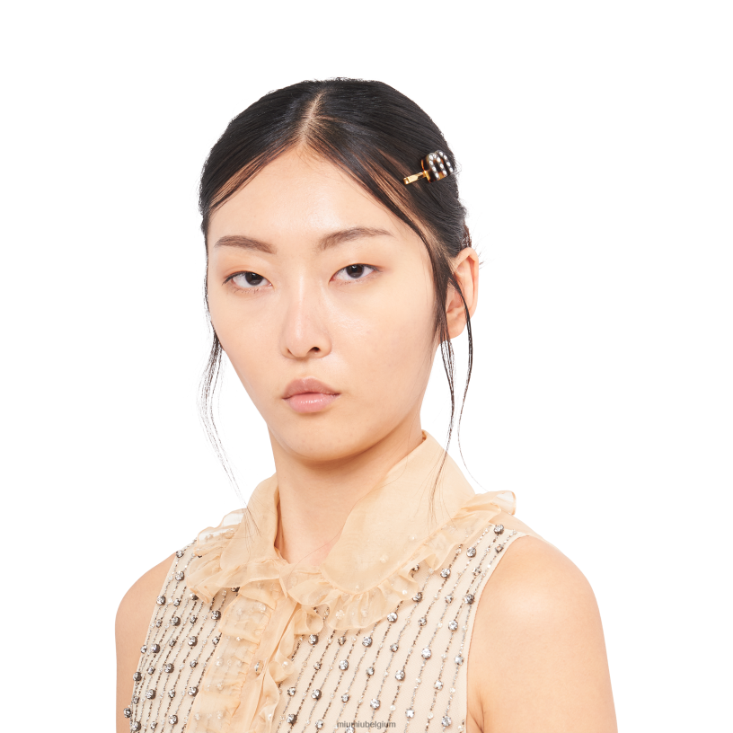 Miu Miu schildpadplexiglas haarclip N8F6L1129 accessoires