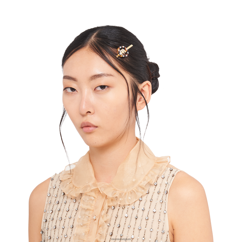 Miu Miu schildpadplexiglas haarclip N8F6L1152 accessoires