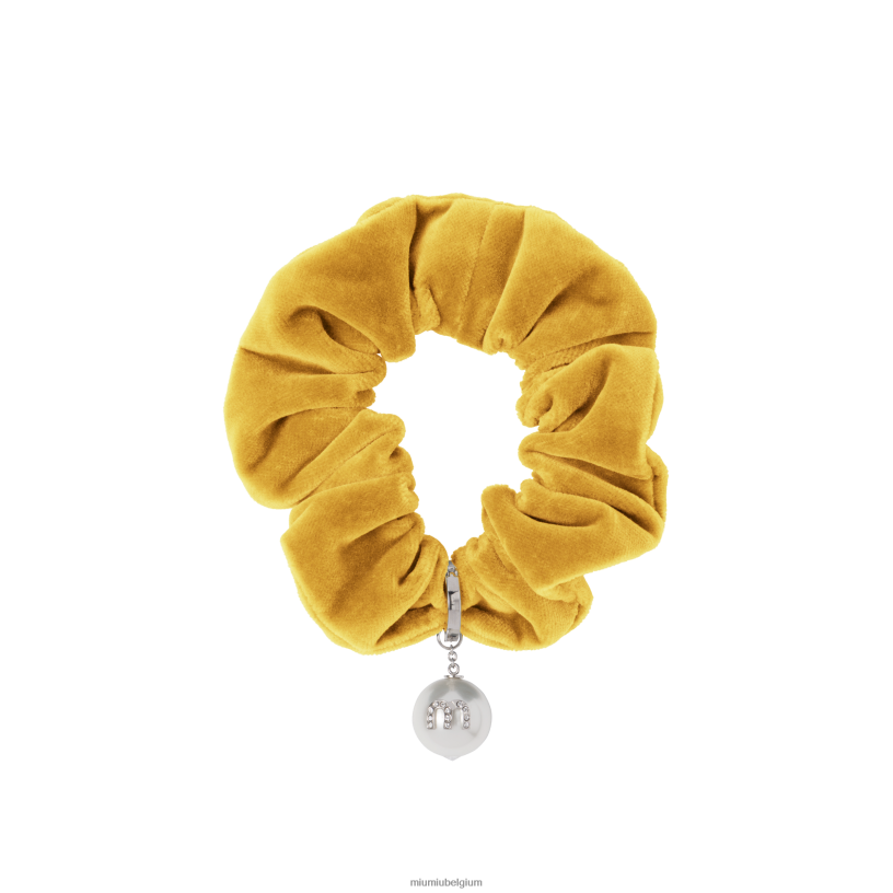 Miu Miu topaasfluwelen scrunchie N8F6L1169 accessoires