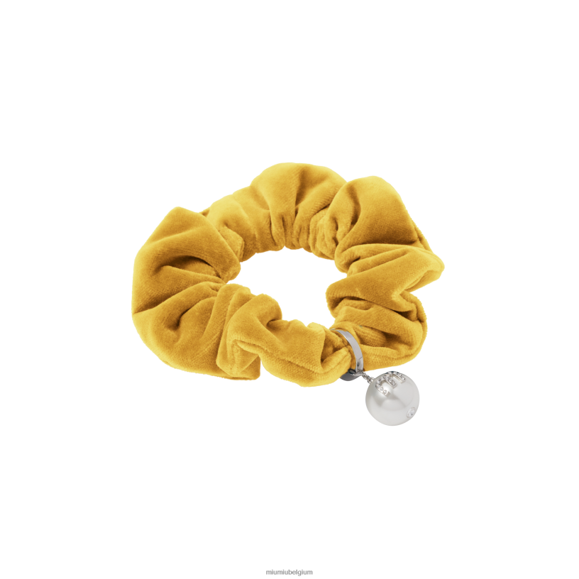 Miu Miu topaasfluwelen scrunchie N8F6L1169 accessoires