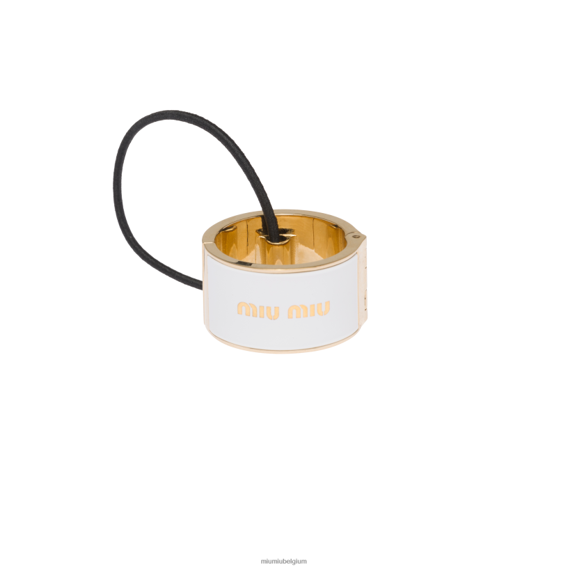 Miu Miu witgeëmailleerde metalen haarclip N8F6L1133 accessoires