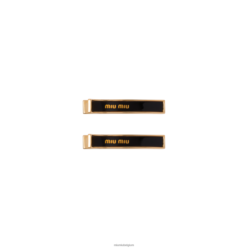 Miu Miu zwartHaarspelden N8F6L1130 accessoires