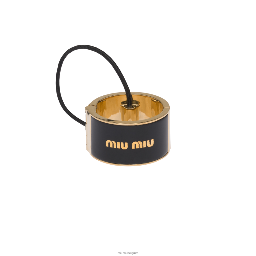 Miu Miu zwartgeëmailleerde metalen haarclip N8F6L1132 accessoires