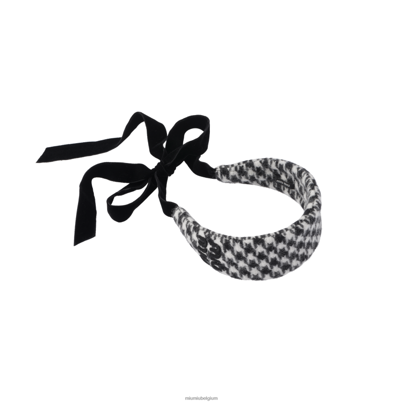 Miu Miu zwartshetland wol hoofdband N8F6L1170 accessoires