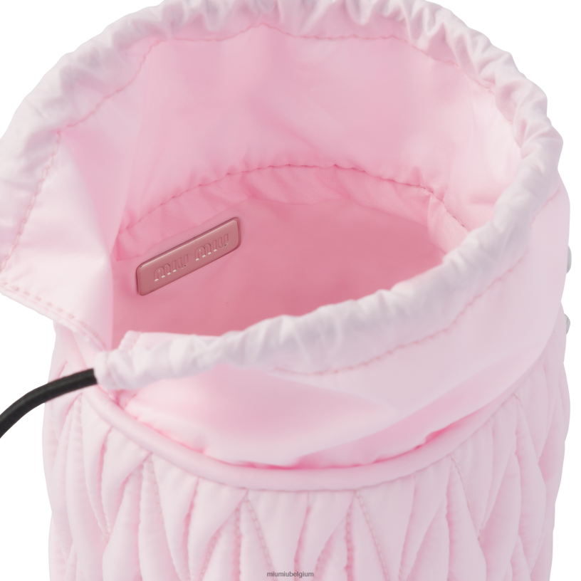 Miu Miu albast rozestoffen zakje voor droge brokjes N8F6L1102 accessoires