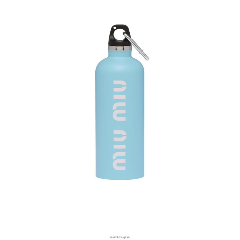 Miu Miu hemelsblauw/witroestvrijstalen waterfles, 500 ml N8F6L1100 accessoires