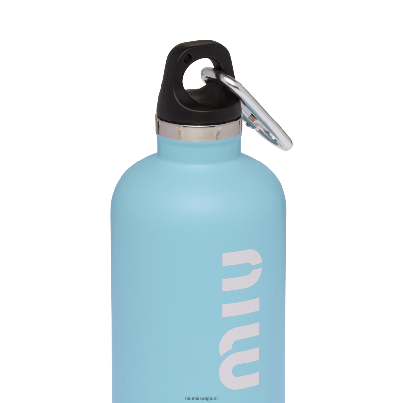 Miu Miu hemelsblauw/witroestvrijstalen waterfles, 500 ml N8F6L1100 accessoires