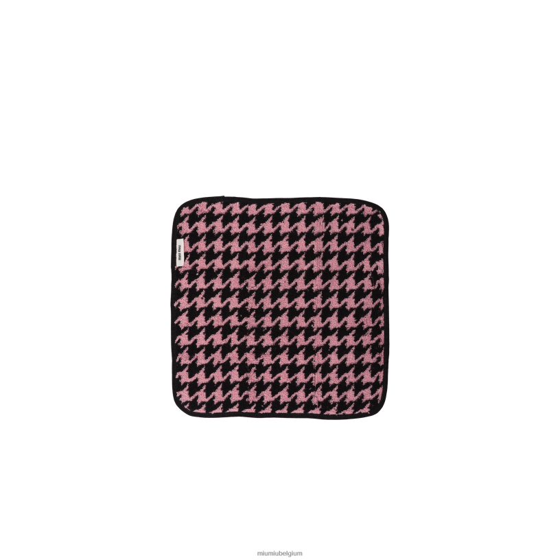 Miu Miu zwart/rozeFaille strandlaken etui N8F6L1113 accessoires