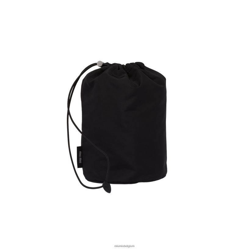 Miu Miu zwart/rozefaille strandlaken tas N8F6L1115 accessoires