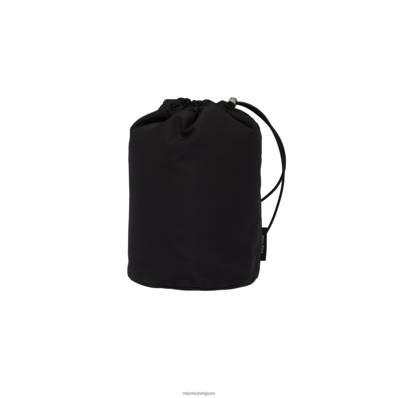 Miu Miu zwart/rozefaille strandlaken tas N8F6L1115 accessoires