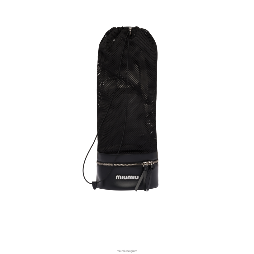 Miu Miu zwartbokshandschoenen en rugzak set N8F6L1114 accessoires