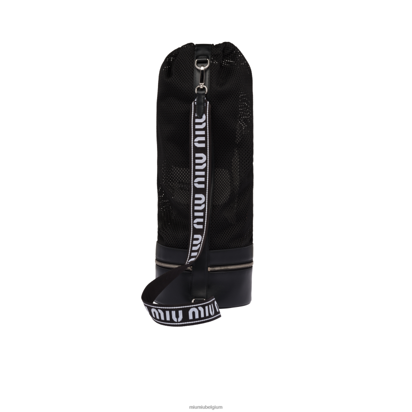 Miu Miu zwartbokshandschoenen en rugzak set N8F6L1114 accessoires