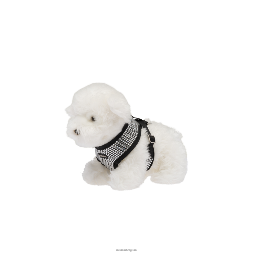 Miu Miu zwartsatijn huisdier harnas N8F6L1107 accessoires