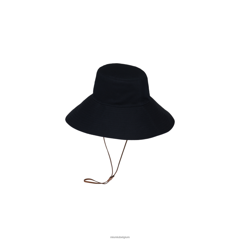 Miu Miu blauw Witboor hoed N8F6L1210 accessoires