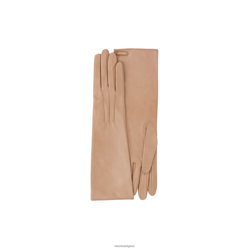 Miu Miu cameonappa lederen handschoenen N8F6L1199 accessoires