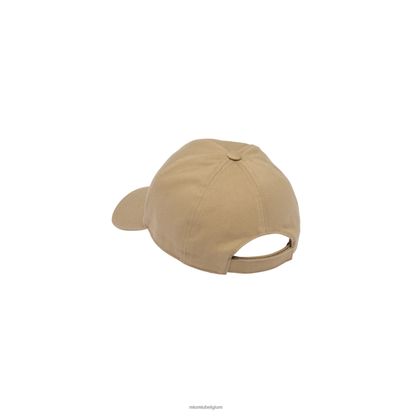 Miu Miu kaki/witboor baseballpet N8F6L1205 accessoires
