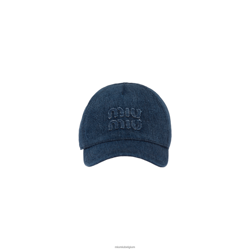 Miu Miu marinedenim baseballpet N8F6L1220 accessoires