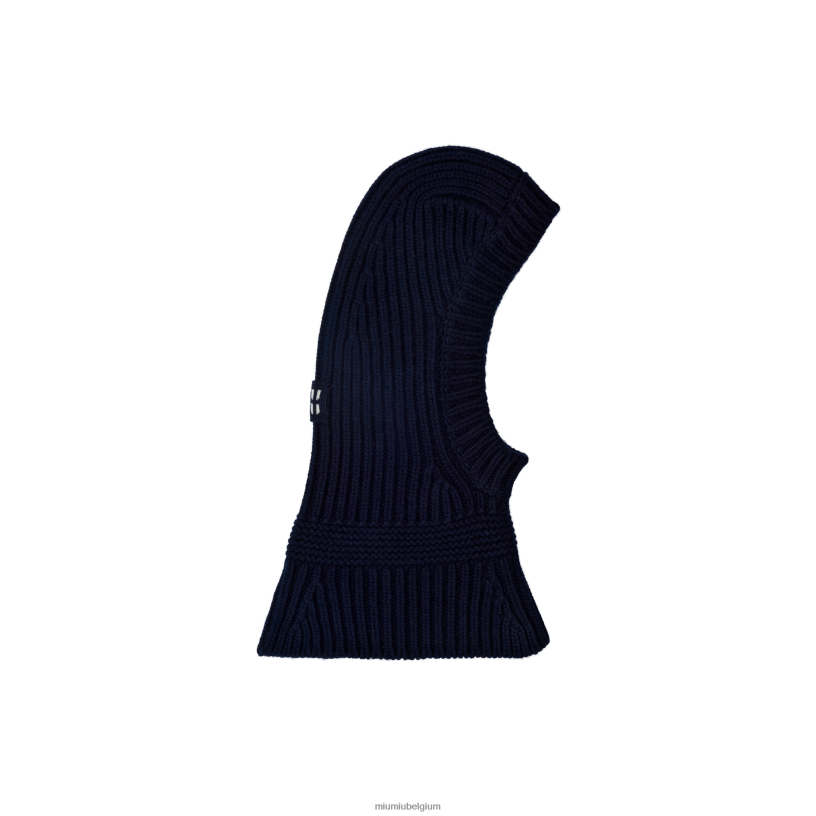Miu Miu marinegebreid skimasker N8F6L1198 accessoires