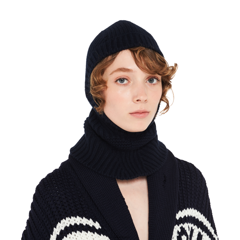 Miu Miu marinegebreid skimasker N8F6L1198 accessoires