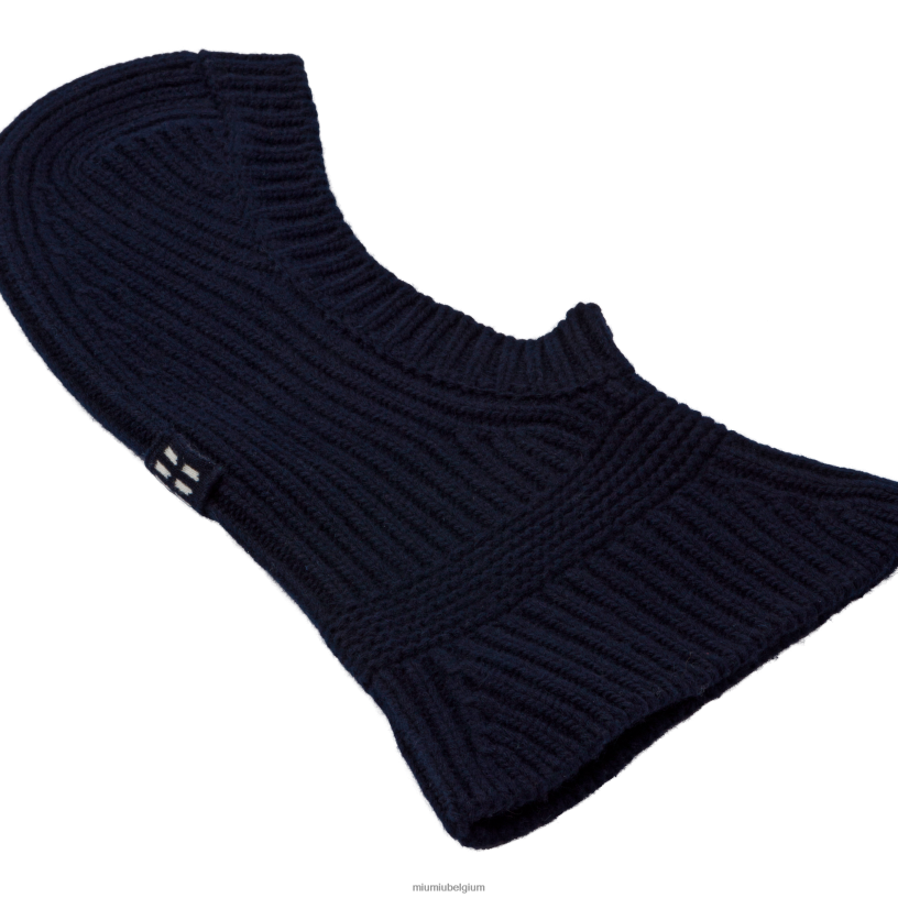 Miu Miu marinegebreid skimasker N8F6L1198 accessoires